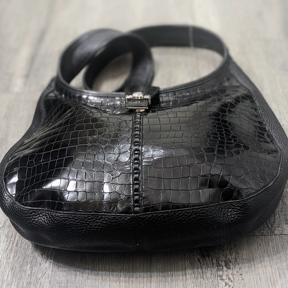 Brighton Alligator Embossed Leather Handbag - Picture 3 of 8